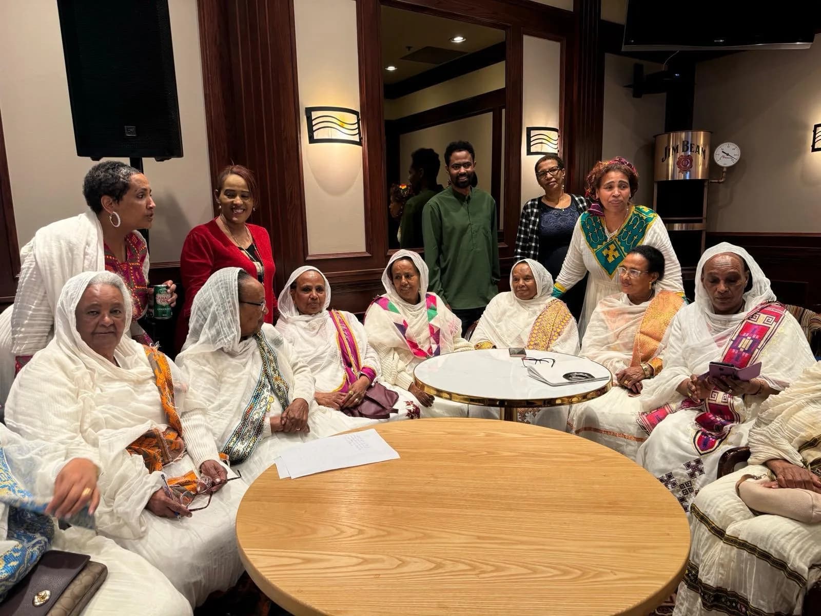Community members gathered together at an Ebenezer Relief Society celebration