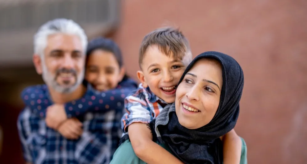 A family newly arrived in Calgary supported by Ebenezer Relief Society